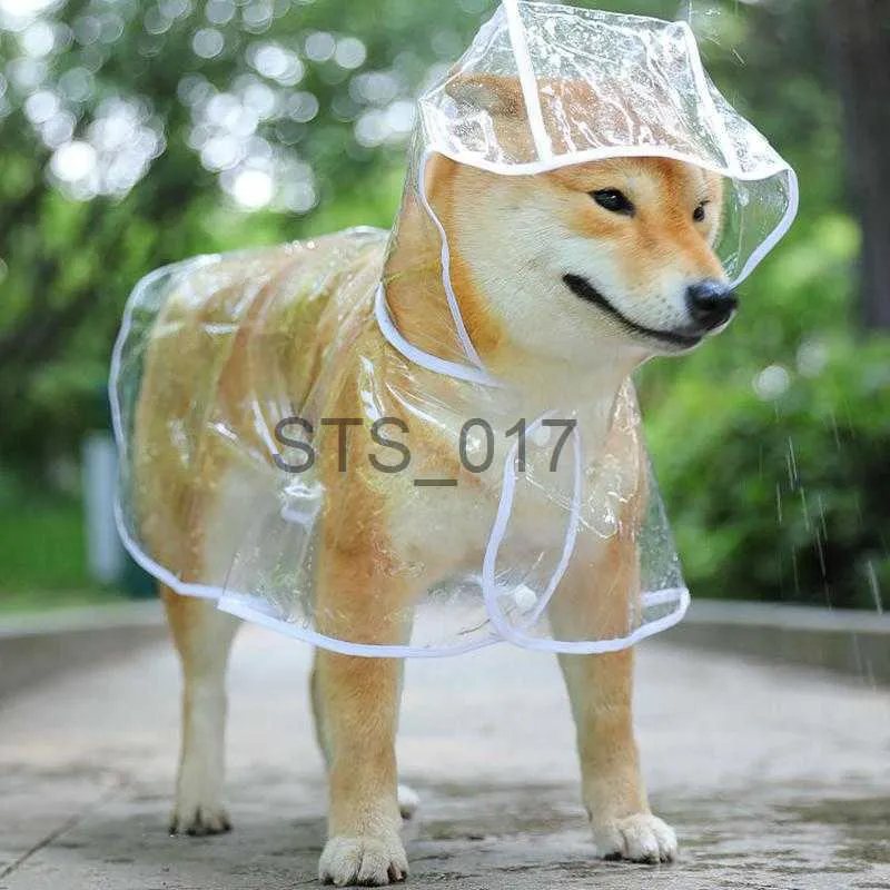 Köpek Giyimli Köpek Köpek Köpek Şeffaf Yağmur Giyim Yağmurluk Evcil Kapüşonlu Su Geçirmez Et Giysileri Yumuşak PVC Küçük Köpekler Yağmurluk Köpek Yağmur Poncho X0904