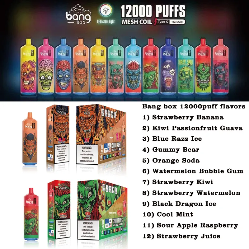 Original Zooy Magic Puff 9000 Vape Desechable Bang King 12k Puff 12000 Prefilled Savage Vape