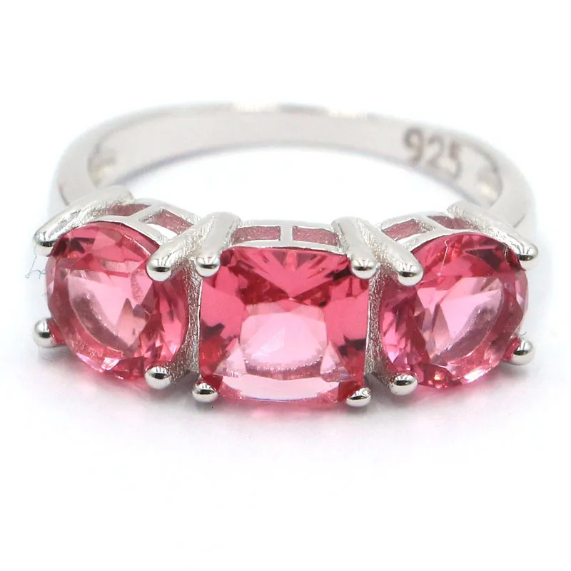 Anéis de casamento 20x7mm Jazaz adorável bonito 3.1g tanzanita rosa turmalina para meninas briday presente real 925 anéis de prata esterlina sólida 230901