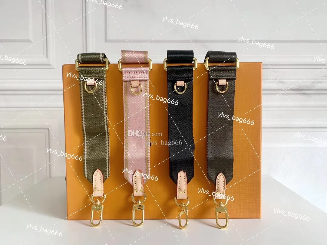 Designer axelband 3 stycken set väskor 8 färger väska rem rem rosa svart blå ljusgrön kaffe mörkgröna röda vita axelremmar för kvinnor crossbody påsar rem