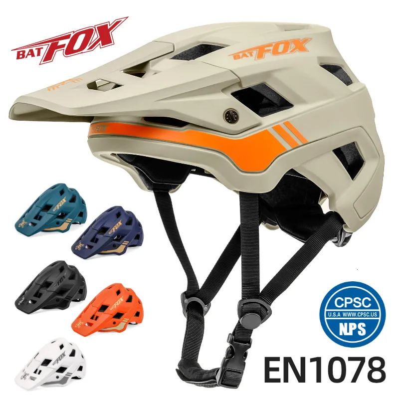 Cycling Helmets BATFOX Cross Country Mountain Bike Helmet MTB Integrated Riding Safety Helmet 230904