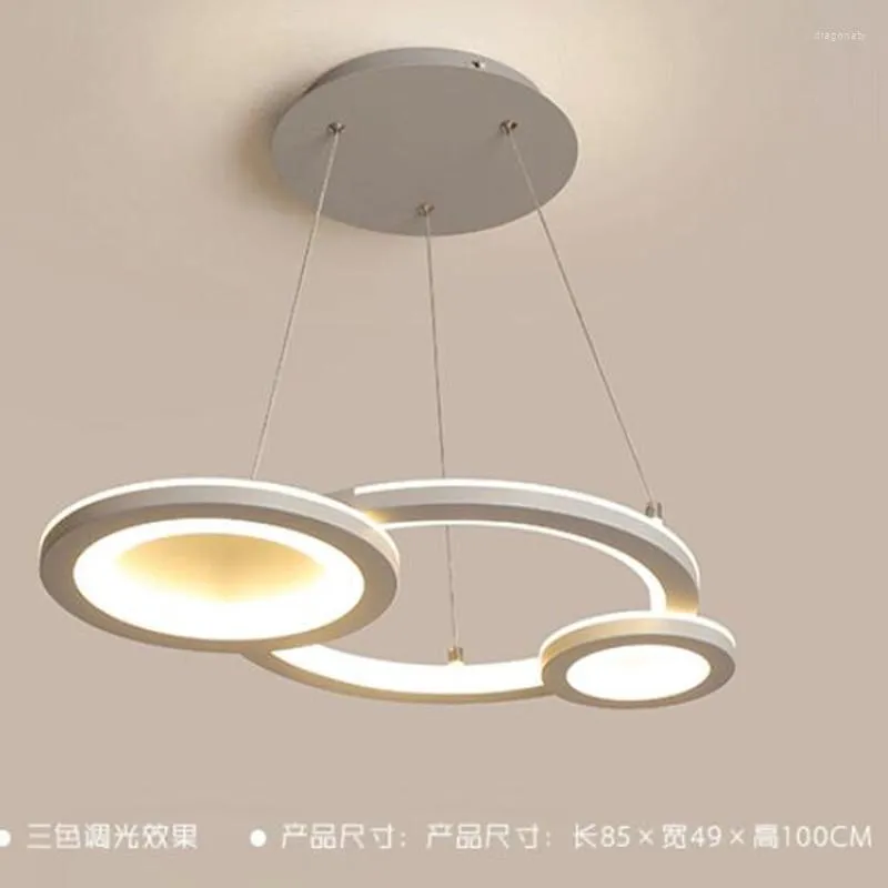 Lampade a sospensione Luci a LED moderne e minimaliste con finitura grigia o bianca per soggiorno, sala da pranzo, cucina, lampada da superficie