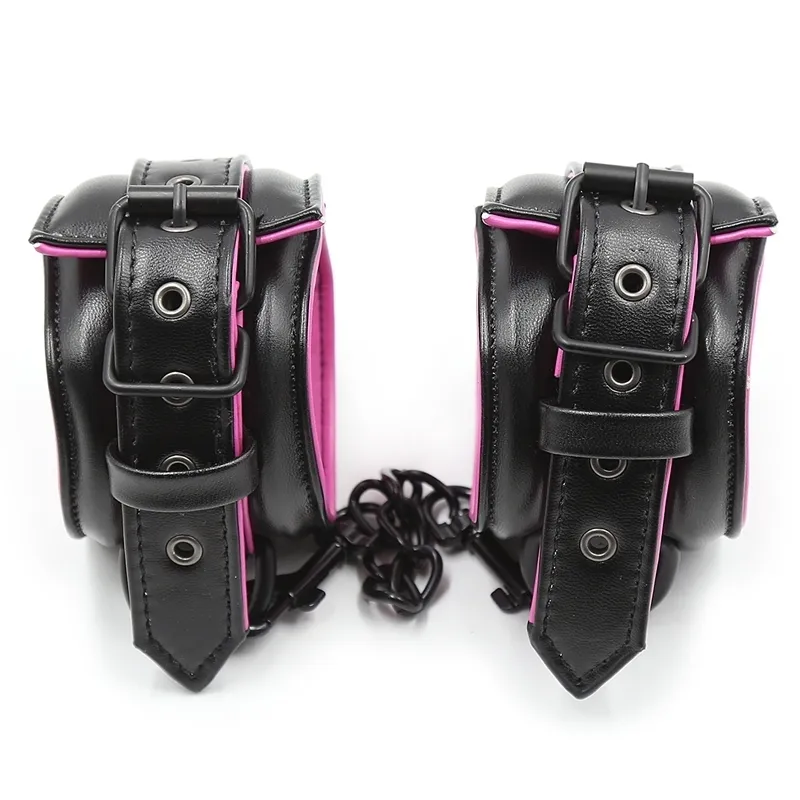 Bondage Sex Couple Leather Bdsm Set 3pcs Restraints Collars Ankle Cuff Handcuffs For Toys Women Adults 230901_voghion.com