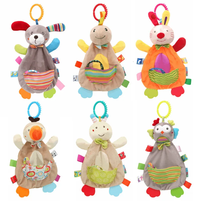 Rattles Mobiles Baby Mobile Soft Toys för 012 månaders handduk Bell Bell Söt djur julkribfödd barnvagn Montessori Toy 230901