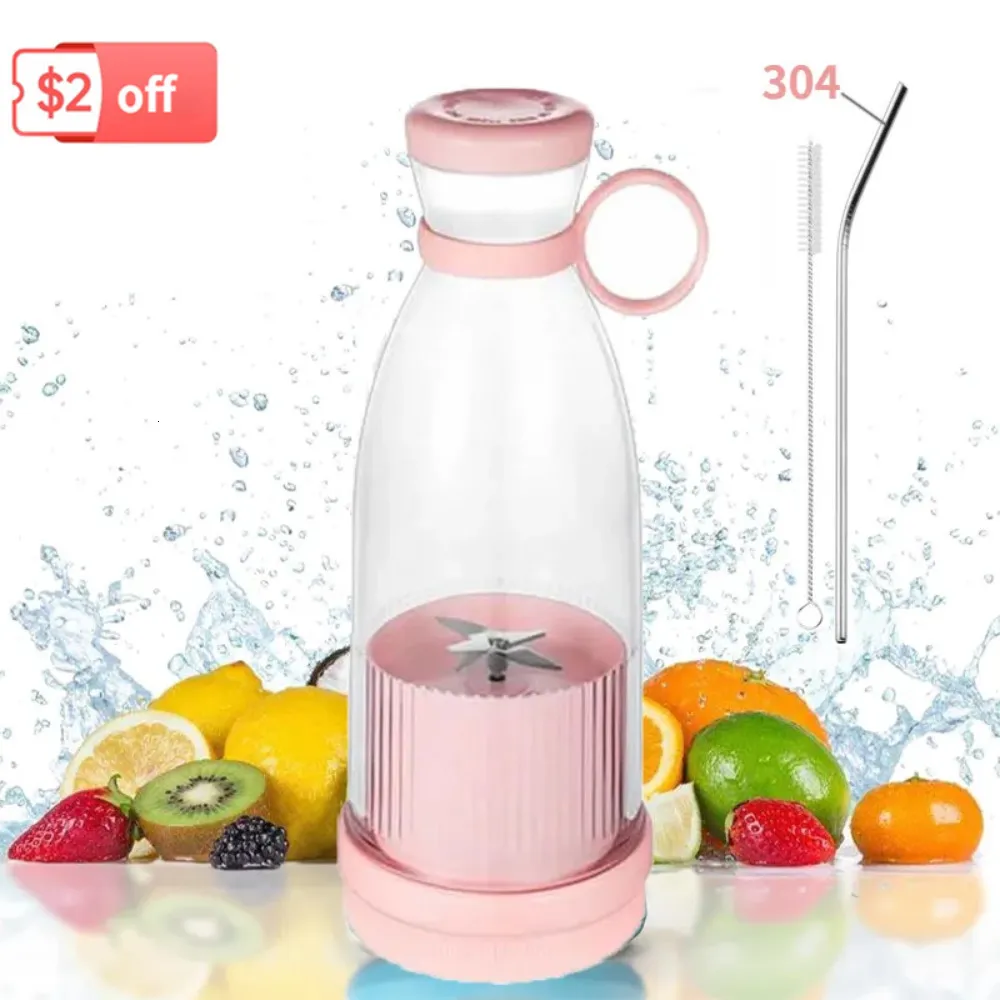 Fruit Vegetable Tools Electric Orange Juicer Bottle Portable Blender Wireless Fresh Juice Extractors Mixer Kitchen Squeezer 230901