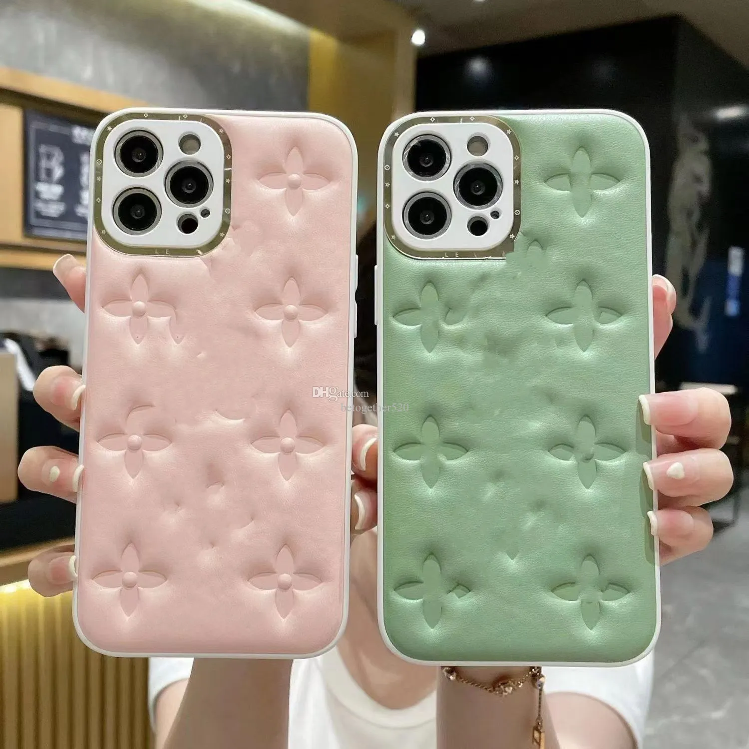 iPhone Case Designer Phone Case Leather Xiaoxiang 14 Telefonfodral Europa och USA iPhone 13 Pro Max12 All-Inclusive 11 Drop Proof