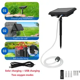 Air Pumps Accessories EnergySaving Solar Ground Pump Oxygenator Fish Tank Pond Aquarium Oxygen Hoses Aerator Outdoor Fishing Rotary Garden Tool 230620