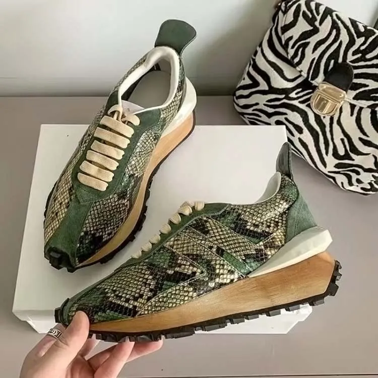Forrest Gump Ren Jialun Leather Running Shoes Womens Casual