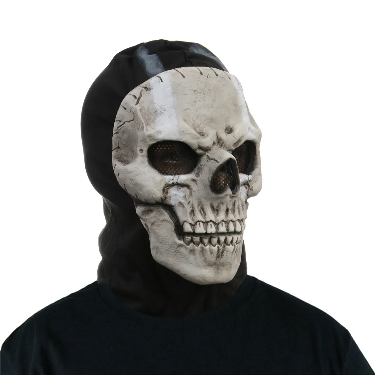 Ghost Mask Realistic Cod Ghost Mask: MWII COD Cosplay Airsoft Tactical Mask - Adult Size, Latex ...
