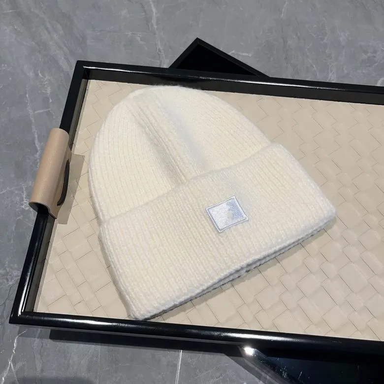 Bonnet d'hiver tricoté en coton pour femmes et hommes, tricot épais, épais et chaud, fausse fourrure pom, chapeaux pour femmes