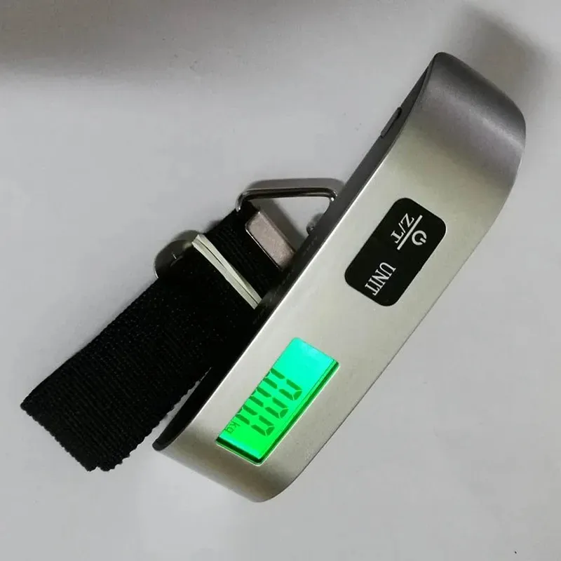 Digital Electronic Luggage Scales Portable 50kg/110lb Suitcase Scale Handled Travel Bag Weighting LCD Display Hanging Scale