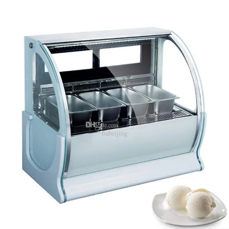 Vetrina per gelato commerciale Vetrina per gelato duro di grande capacità Congelatori per porridge di ghiaccio 220V