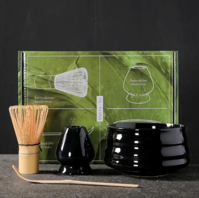 まっちゃ Japanese Matcha Tea Steeper Cup Set 4 Safe Bamboo Whisk
