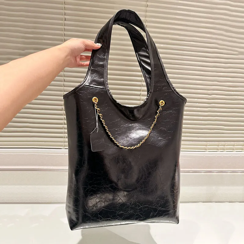 Bright Surface Tote Bag Shoulder Shopping Bags Patent Leather Handbag Purse Crossbody Totes Handbags Waterproof Women Hobo Pouch Removable straps