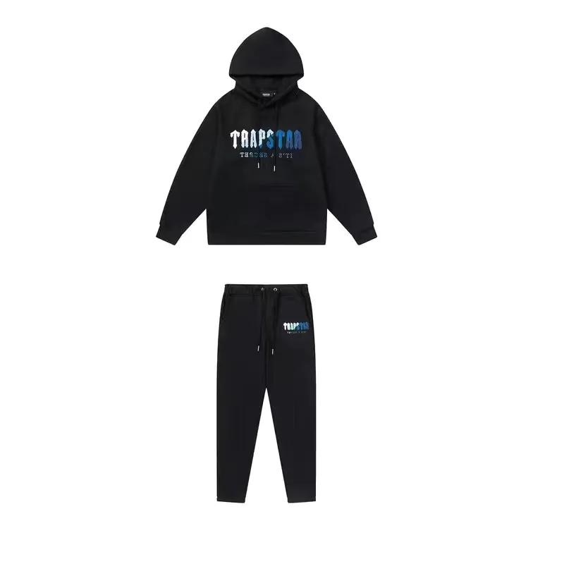 DHgate.com:Mens and Womens Trapstar 2-Piece Embroidery Designer Sports  Tracksuit in Black:Apparel