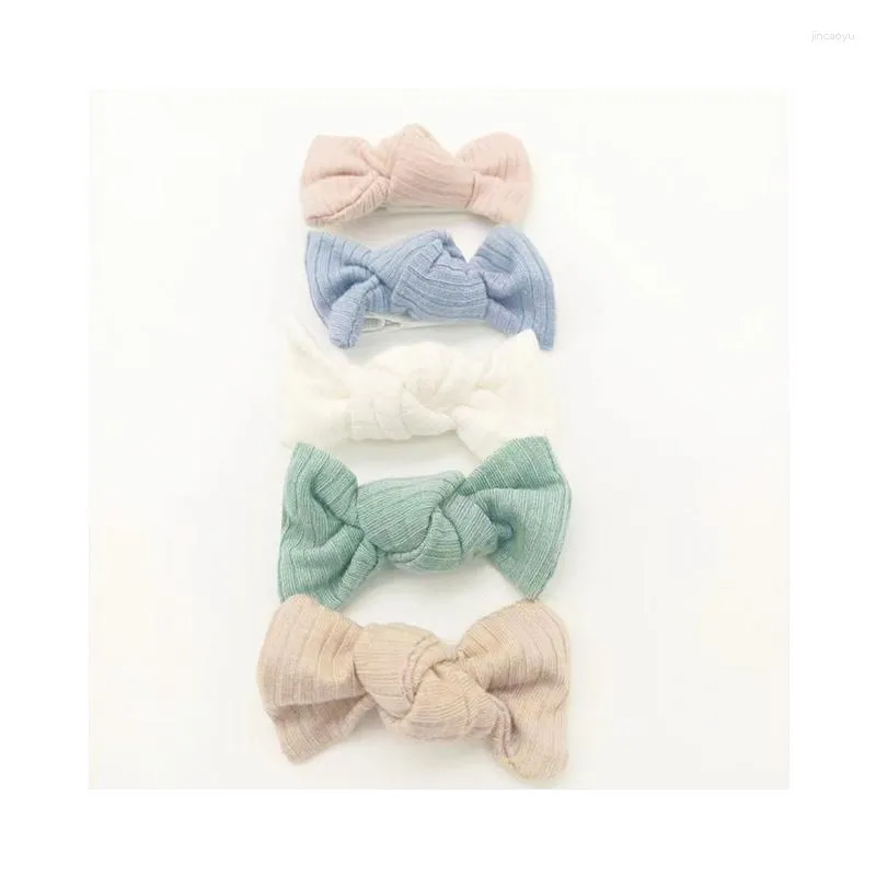 Hair Accessories 2Pcs/Set Bow Sweet Girls Clips Baby Handmade Linen Headwear Kids