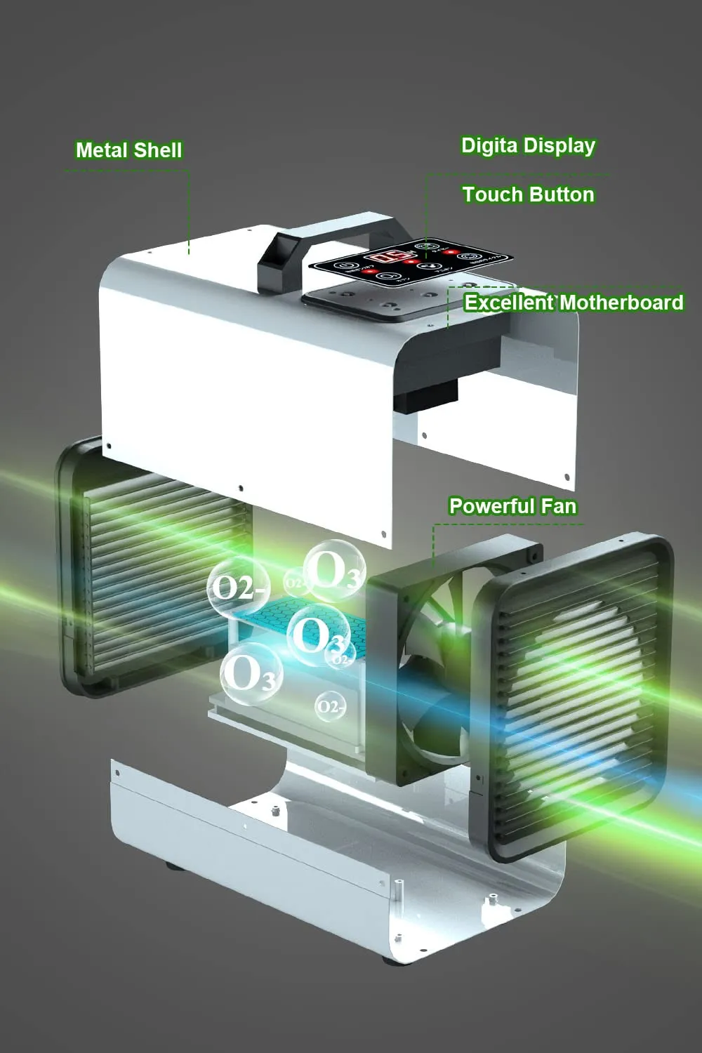 Tesiplz Ozone Negative Ion Generator Digital Touch Commercial