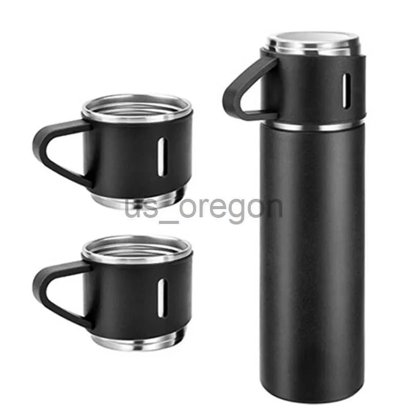 Thermoses Stainless Steel Thermo 500ml169oz Vacuum Insulated Bottle with Cup for Coffee Hot and Cold Water Flask Thermal Bottle x0904