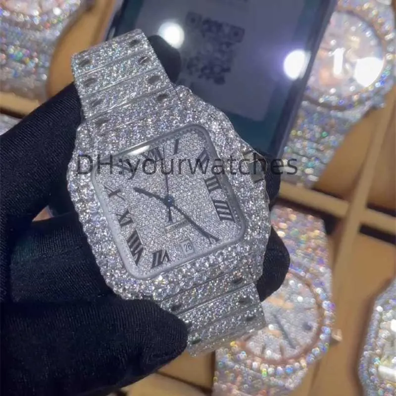 Ap-beweging Luxe herenhorloges Horloge voor heren Iced Out-horloge Moissanite-horloge Polshorloge Mechanisch Automatische designerhorloges Hoge kwaliteit diamanten horloge Montre T8