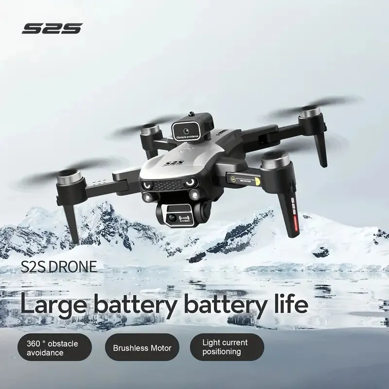 S2S opvouwbare drone met optische stroom, dubbele camera, positioneringsbevestigingsfunctie, lange levensduur, automatische terugkeer, gebaren praten om foto's te maken - hogere Rosolution