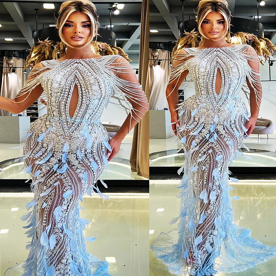 2023 Aso Ebi arabe sirène luxueuse robe de bal cristaux perlés soirée formelle fête deuxième réception anniversaire robes de fiançailles robes robe de soirée ZJ360