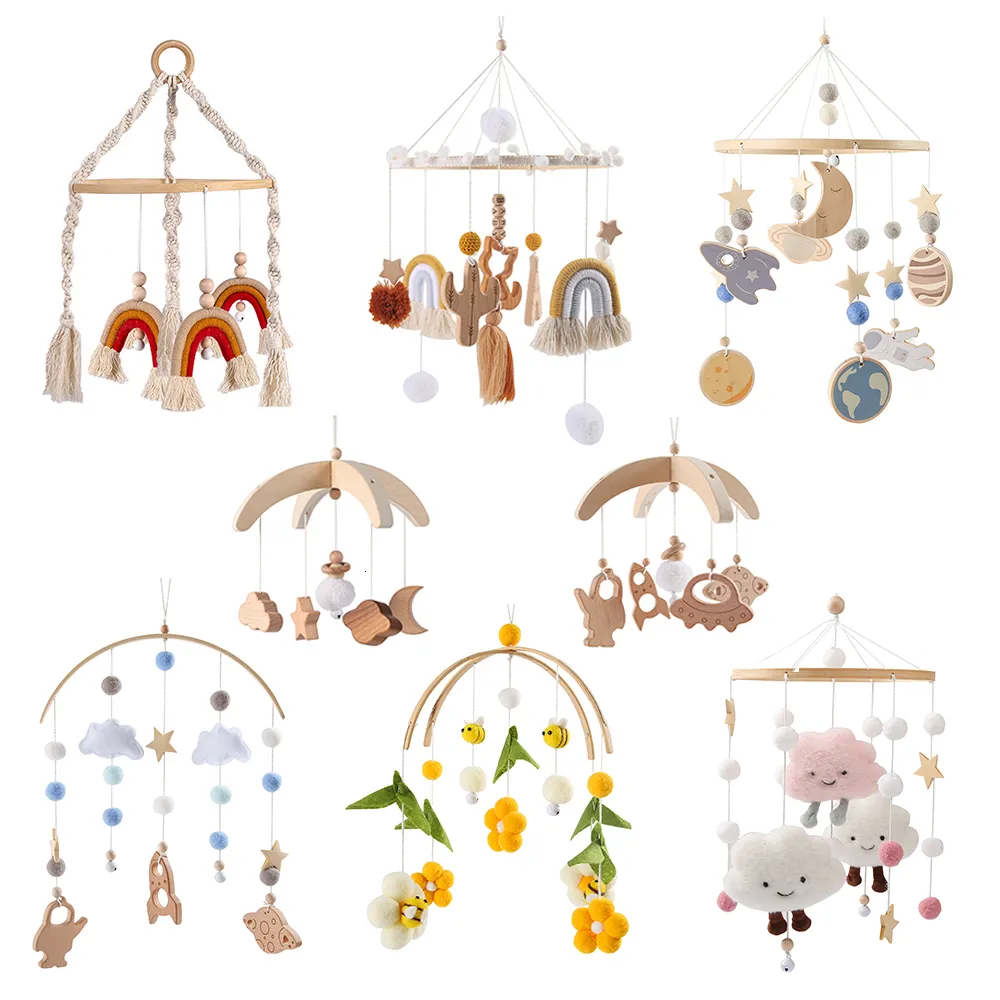Baby Crib Mobile with Rattles - Musical Mobile Toys for Newborns 0-12 ...