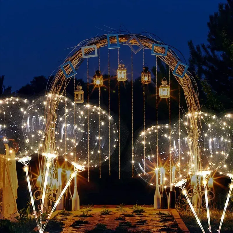 Bobo Balloon 20 inch LED String Light with  Led Strip Wire Luminous Decoration lighting Great for Party Gift