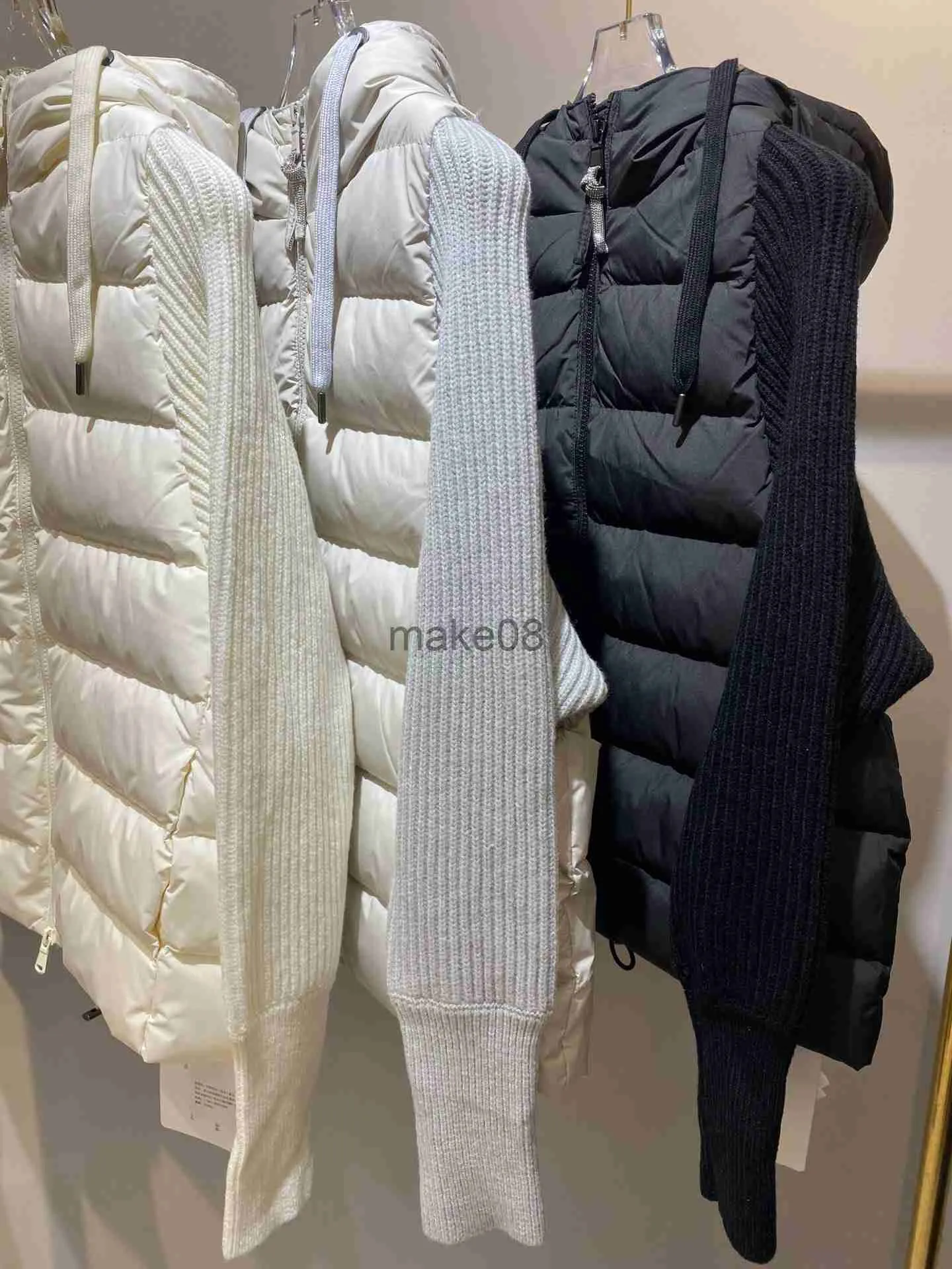 Parka da uomo in piumino invernale in cashmere con giunture in piumino d'anatra bianco leggero con cappuccio caldo piumino La versione più alta del cappotto di temperamento J230904