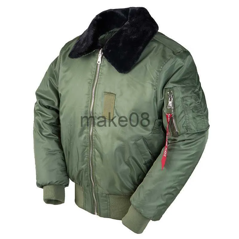 Herenjassen 2023 winter vintage B15 bommenwerpervlucht ons luchtmacht pilotenjack streetwear jassen militaire hiphop tactisch leger voor mannen bont J230904