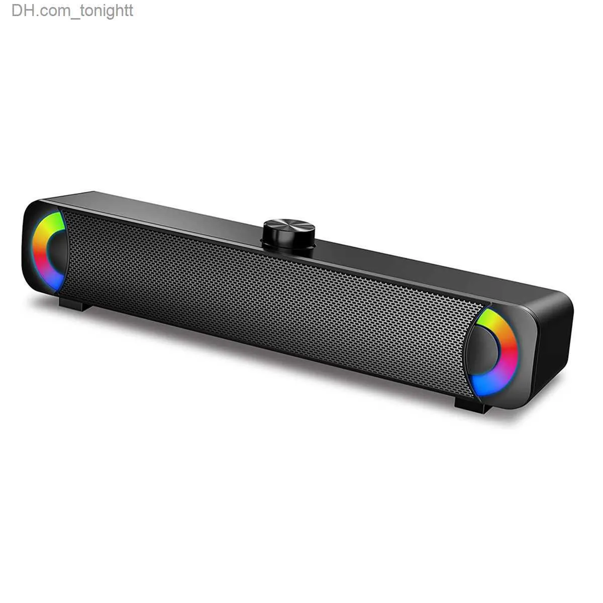 Draagbare luidsprekers Desktopcomputerluidsprekers Computer Gaming Soundbar met RGB-lichtluidspreker voor pc-monitor Laptop Plug en Play Q230904