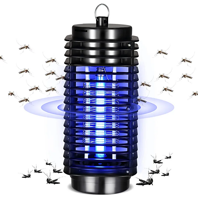 Lampada antizanzare da 3 W, zapper elettrico per insetti insetti parassiti UV LED da 365 nm, lampada antimosche a 360° per interni ed esterni con presa alimentata