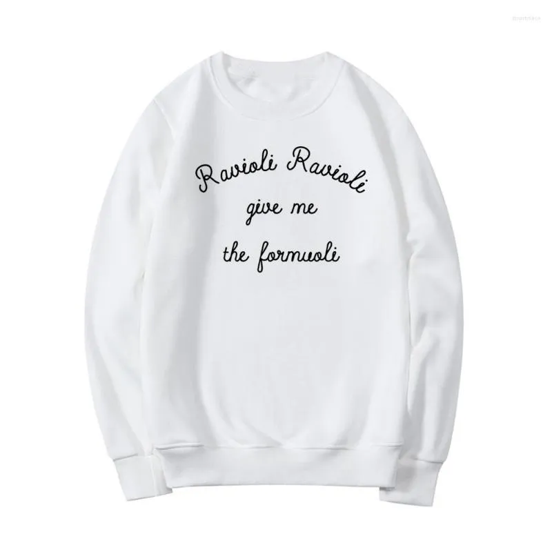 Sweat-shirt à capuche pour femmes, Ravioli Give Me The Formuoli, sweat-shirt à col ras du cou, dessin animé des années 90, cadeau amusant pour les amoureux d'anime, unisexe