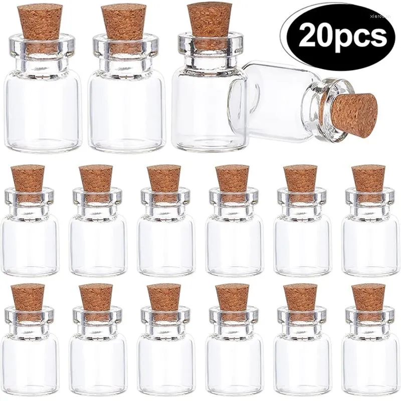 Storage Bottles 50/20/10pcs Mini Glass With Cork Stopper DIY Empty Message Wishing Bottle Drifting Pendant Party Gift Wholesale