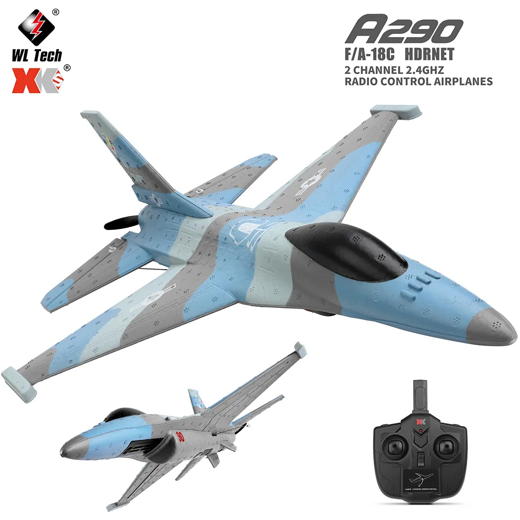 Avion électrique RC Wltoys A290 F16 3CH RC avion 24G télécommande Drone à voilure fixe A200 Airctaft planeur d'atterrissage modèle mousse jouets garçon 230901