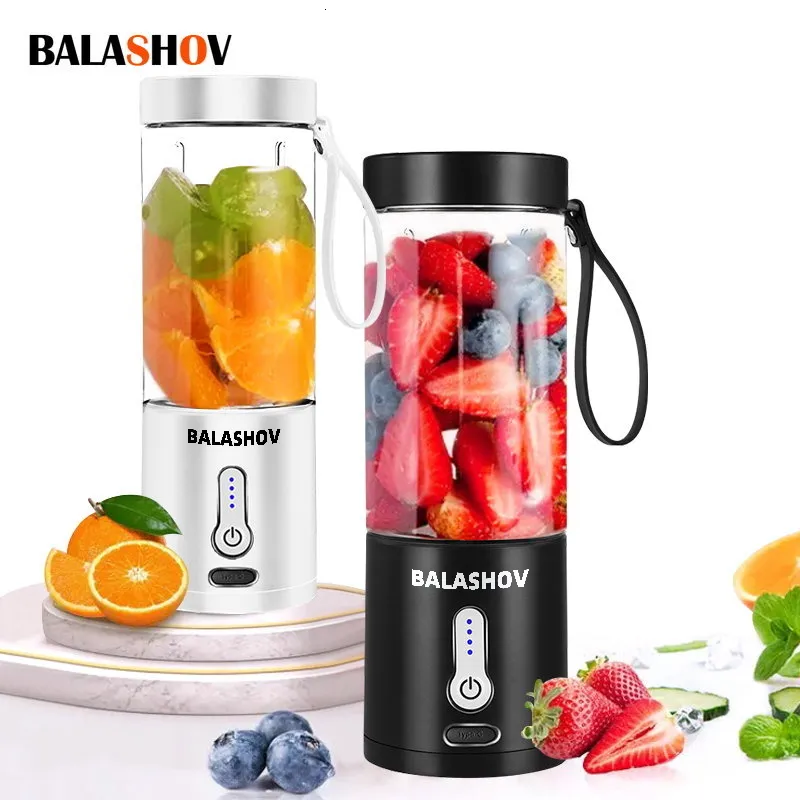 Fruit Vegetable Tools 530ML Electric Juicer Portable Smoothie Blender USB Rechargeable Multifunction Mixer Machine Mini Maker Cup 230901