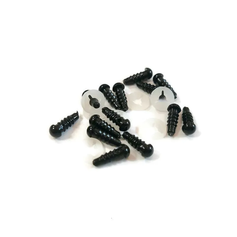 Yeux de sécurité noirs 24 mm pour peluches jouets animaux amigurumi
