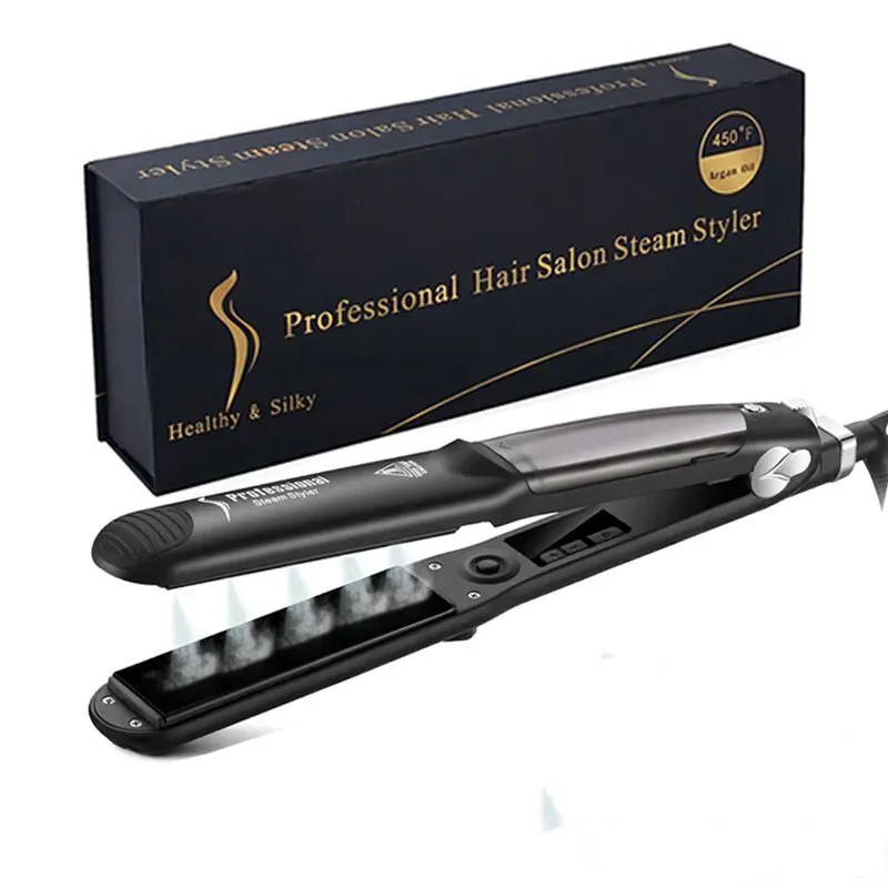 Adjustable 6 Speed Heating Hair Electric Hair Straightening With Steam ...