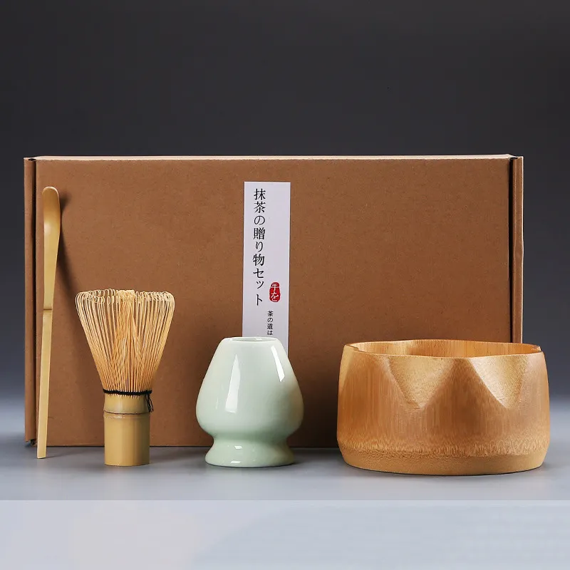 Japanese Matcha Tea Ceremony Tea Set Set With Safe Bamboo