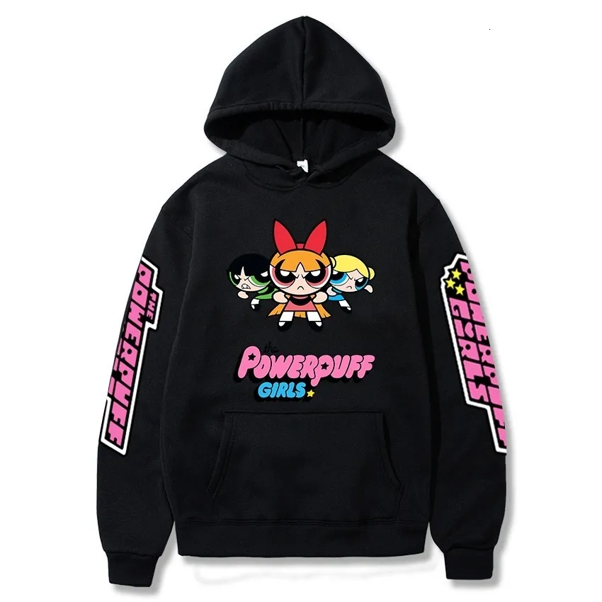 Sweats à capuche pour hommes sweat-shirts dessin animé The p-Powerpuff Girls imprimé Menwomen sweat à capuche à manches longues 230901