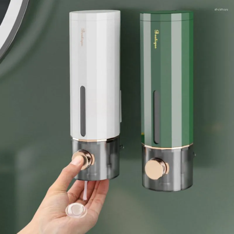 Conjunto acessório de banho 1 pc dispensador de sabão montagem na parede shampoo chuveiro gel caixa de armazenamento banheiro cozinha recipiente