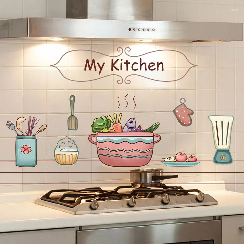 Wall Stickers Kitchen Self Adhesive Oil Proof Cooker Waterproof