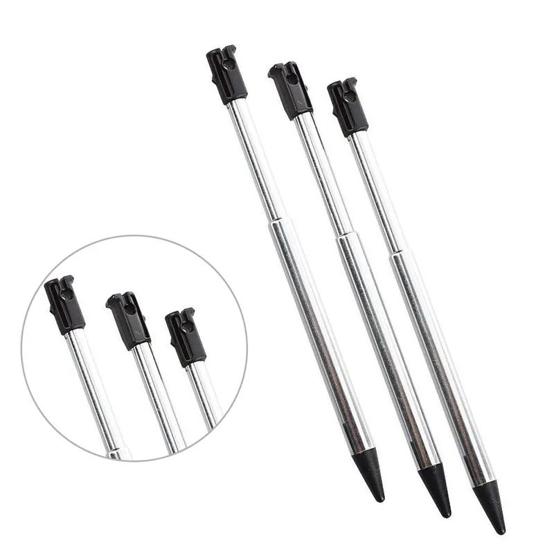 Stylets Réglables Courts Pour Nintendo 3DS - Longueur 6,5 à 10 Cm, Compatibles écrans Tactiles. Plusieurs Couleurs Disponibles
