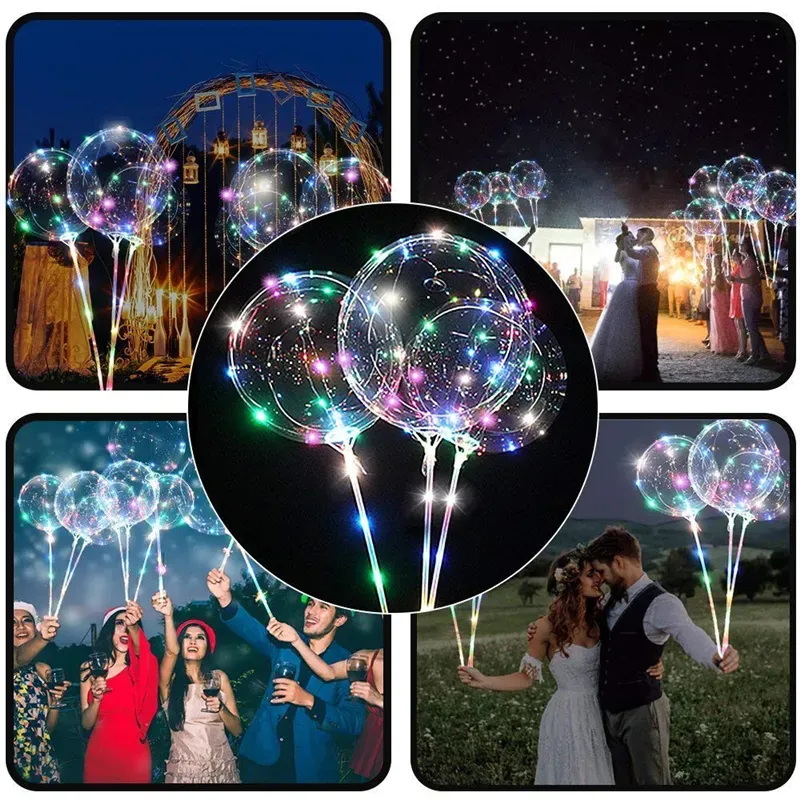 Bobo Balloon 20 inch LED String Light with  Led Strip Wire Luminous Decoration lighting Great for Party Gift