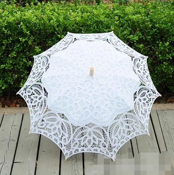 Wedding Parasols Handmade Umbrellas Lace Artifull Garden Bridal Parasols For Bridal Bridesmaid Wedding Diameter 32 inches 