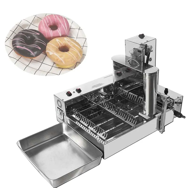 1800 Stück/Stunde Automatische Donut Maker Donut Fritteuse Vier Reihen Donuts Maschine