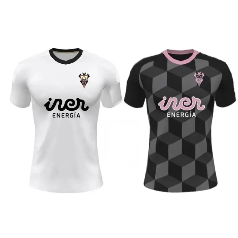 2023/24 Albacete Soccer Jerseys 2024 #10 MANU FUSTER MEDINA Camisas Mens GARCIA QUILES Uniformes de futebol