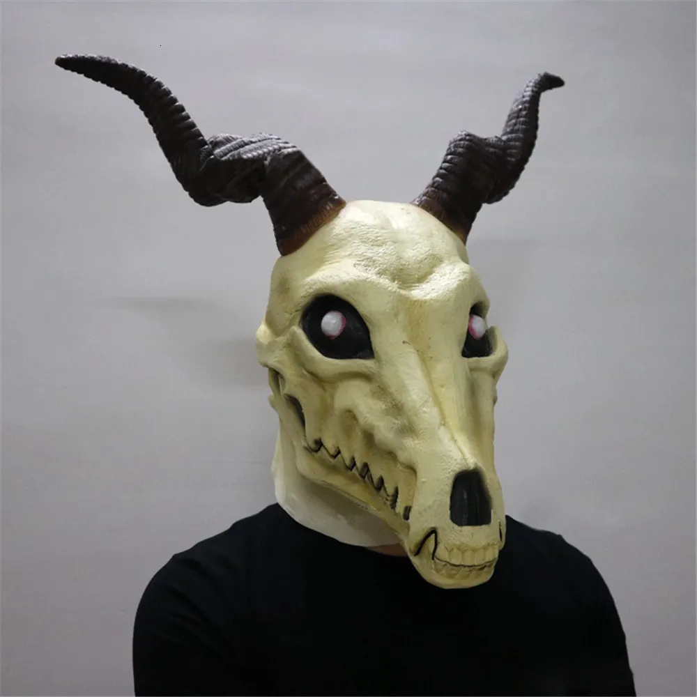 Party Masks Anime The Ancient Magus 'Bride Cosplay Elias Ainsworth Evil Sheep Horn Mask Masquerade Halloween Props Carnaval 230904