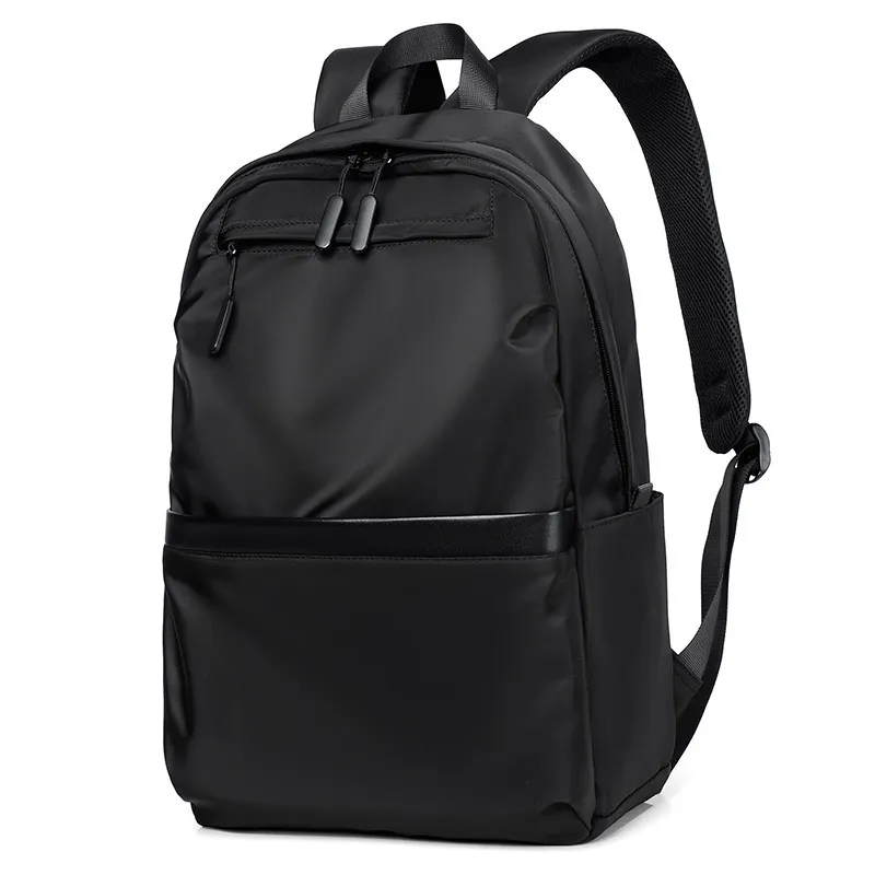 Skolväskor Style Mens Business Ryggsäck Nylon Solid Color Stora kapacitet Student School Bag Travel till försäljning 230905