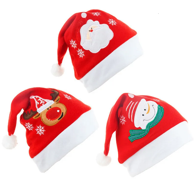 Рождественские украшения Шапка Вязаный белый помпон Рождественская детская термошерстяная шапка из пряжи для родителей и детей, подарок для детей на год 230905