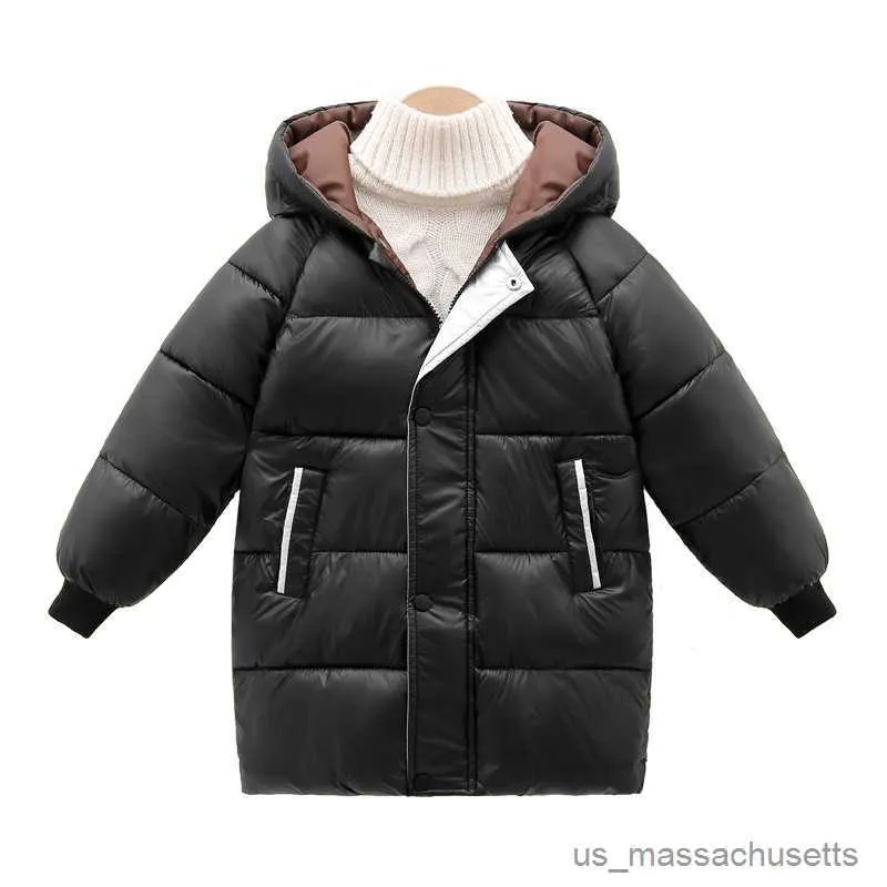 Abrigo de plumón Chaquetas para niños 3-10Y Invierno Abrigos gruesos y cálidos Chaquetas de moda para niñas Ropa de abrigo de algodón Otoño con capucha Traje para niños Ropa para niños R230905